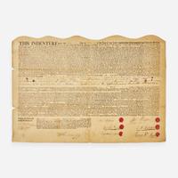 [Americana] Graeme, Elizabeth and Francis Hopkinson. Partially-Printed Document, signed