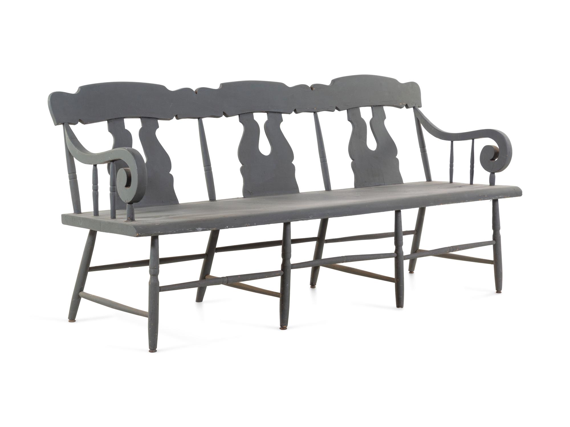 A Late Federal Painted Bench