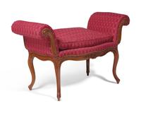 A George III Mahogany Window Bench in the French Taste