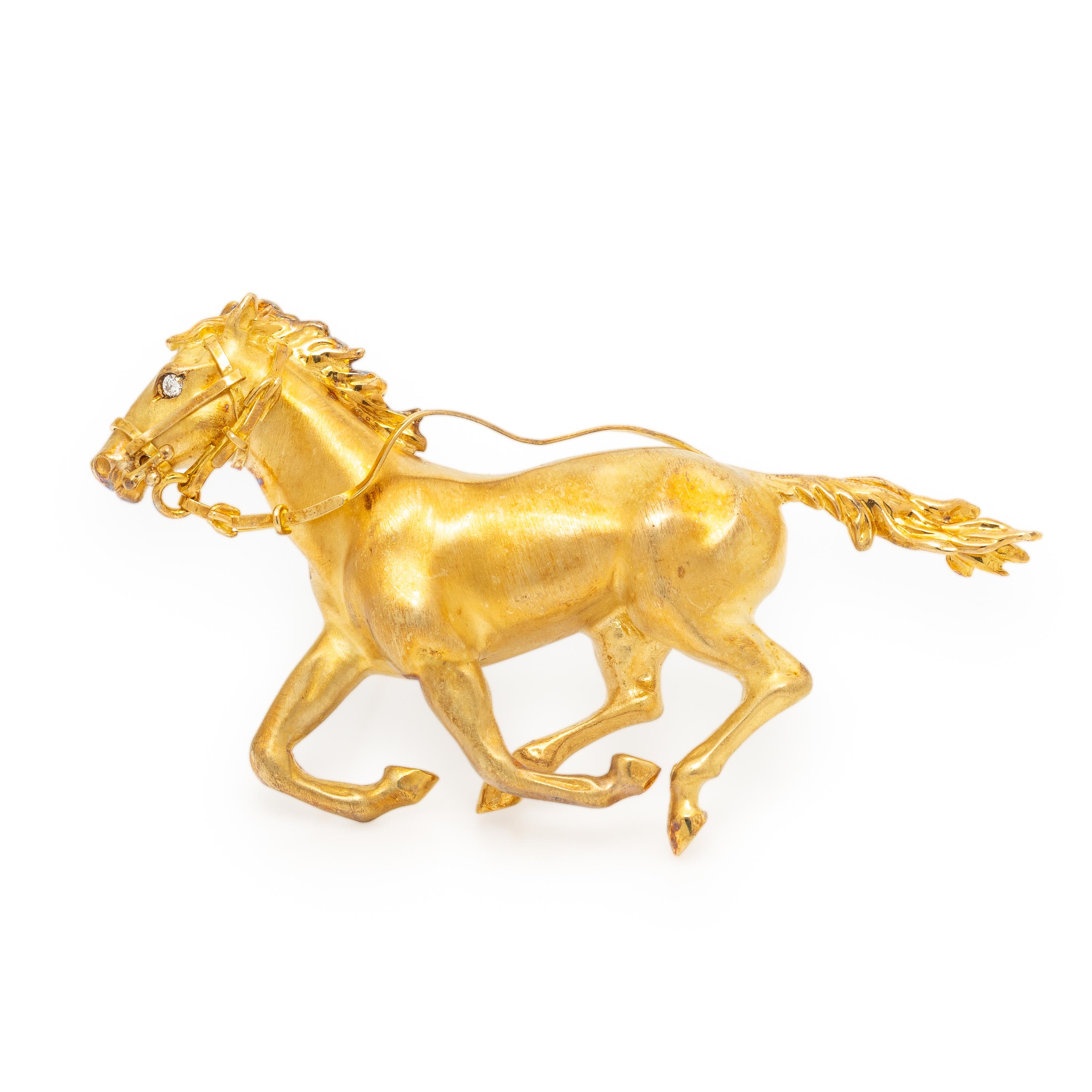 Craig Drake, Yellow Gold Horse Brooch