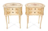 A Pair of Louis XV Style Painted Bedside Cabinets — 20TH CENTURY