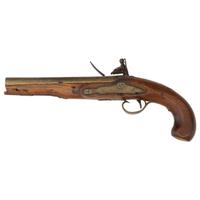 English Brass Barreled Flintlock Pistol by Richards