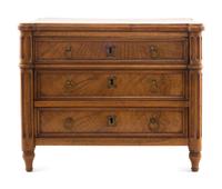 A Louis XVI Style Walnut Diminutive Commode