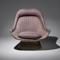 Pair of Easy Lounge Chairs, model 1705 and one ottoman, Model 1705y, for Knoll International USA, 1966/1980