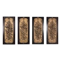 A Set of Four Louis XVI Style Parcel Gilt Panels