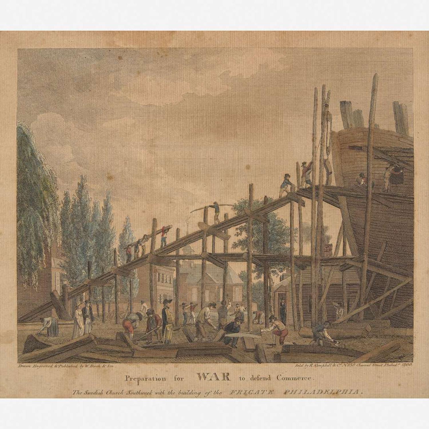 William Russell Birch (1755-1844) and Thomas Birch (1779-1851) Nine Views of Philadelphia, "The City of Philadelphia, In the State of Pennsylvania North America; As it Appeared in the Year 1800"