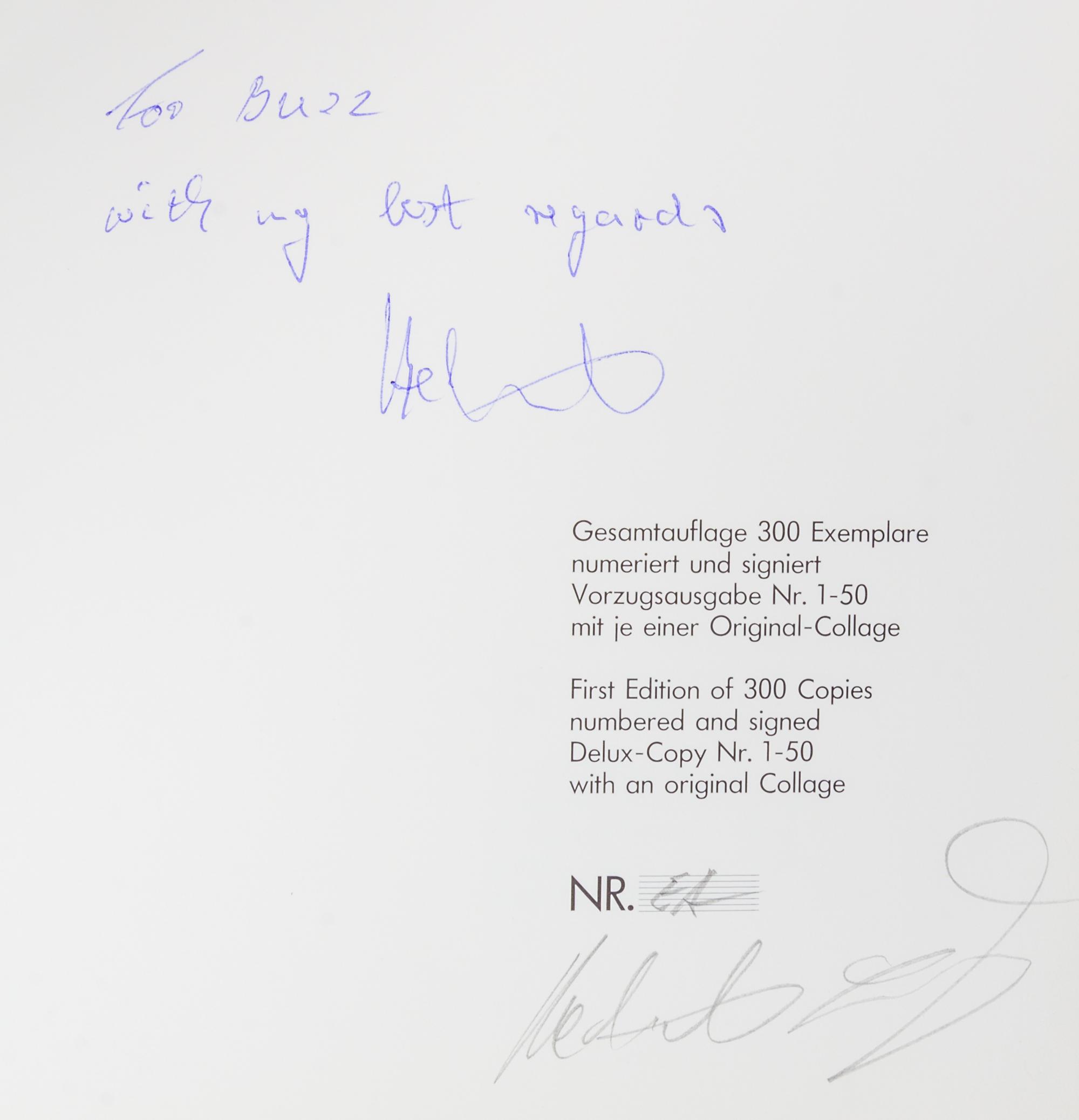 LOHR, HELMUT. Visual Prose [and] Visual Letters. Berlin, 1987, 1988. 2 vols. Limited, signed.