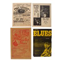 [Music] Posters Promoting Blues Festivals in Indiana, Illinois, Wisconsin, and Washington. Ca 1970s