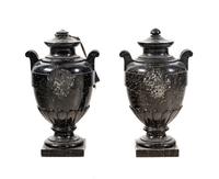 A Pair of Continental Marble Urns