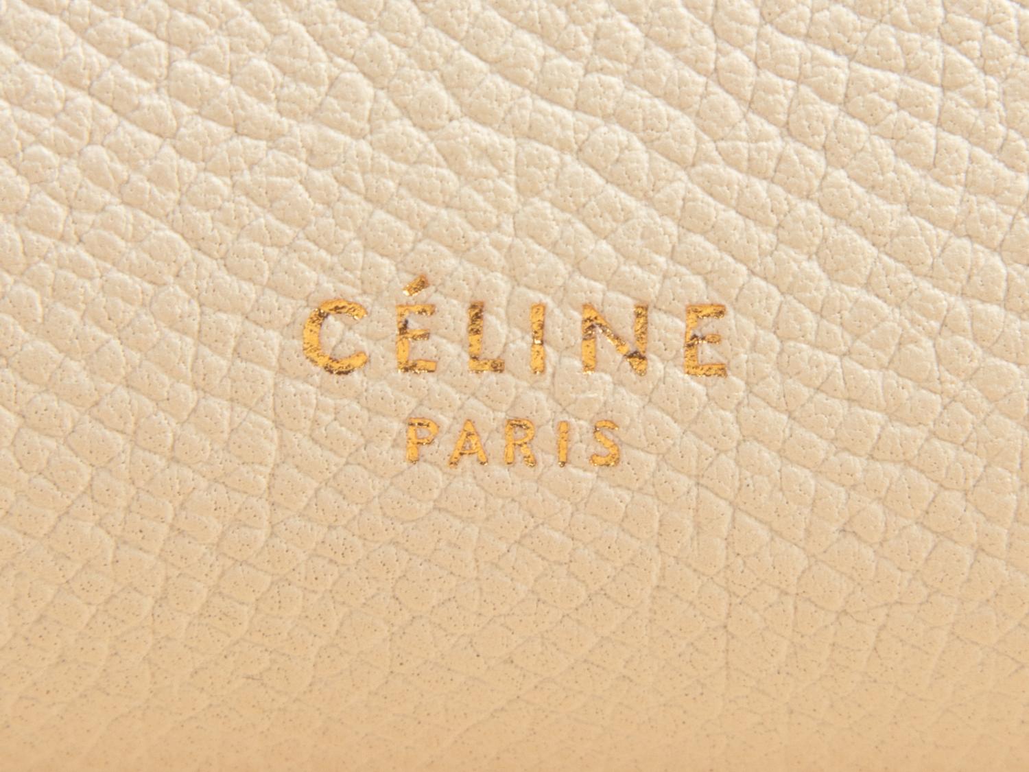 Céline White Nano Belt Bag in Grained Calfskin