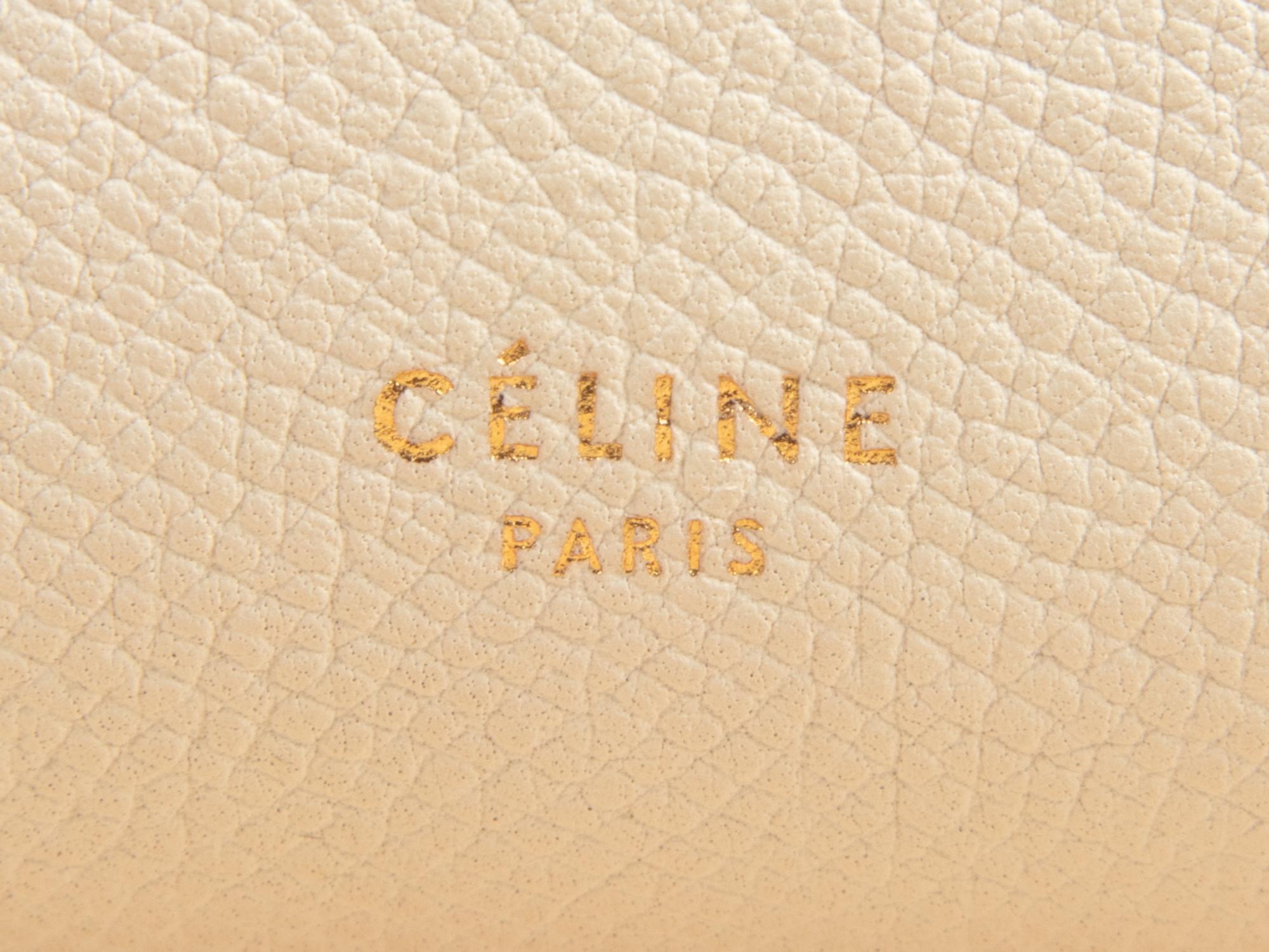 Céline White Nano Belt Bag in Grained Calfskin