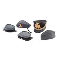 [Militaria] Assorted hats, devices, and buttons identified to the 7th New York State Militia and National Guard.