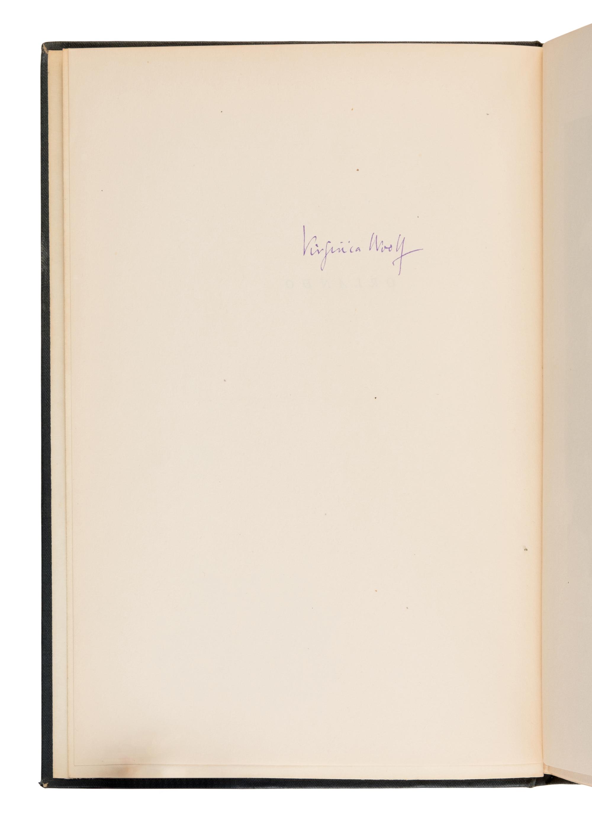 Woolf, Virginia (1882-1941). Orlando. A Biography . New York: Crosby Gaige, 1928.