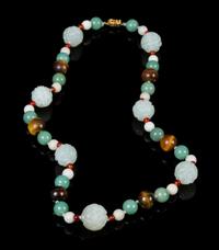 A Beaded Necklace Length overall 23 inches.