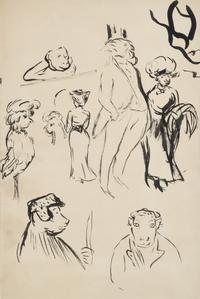 Caricatures, circa 1890-95