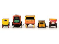 Five Tin Lithograph Vehicles