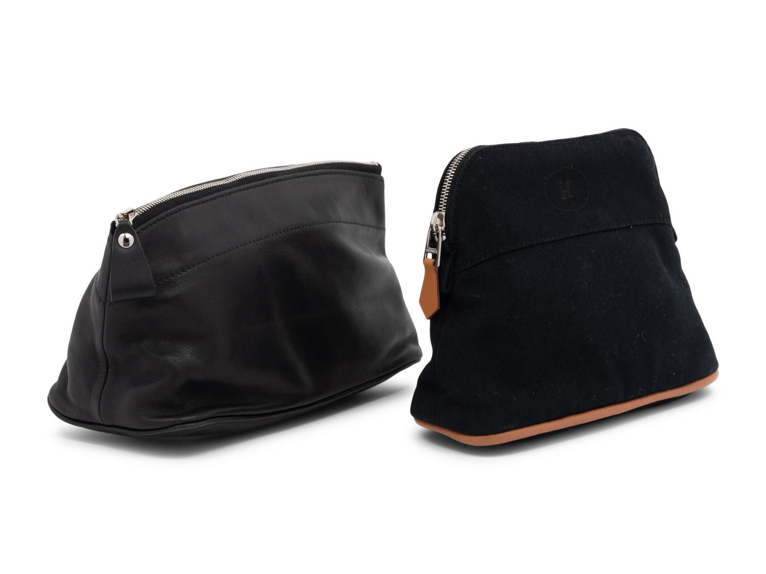 Two Hermès Travel/Make-Up Pouches, 1986, 2014