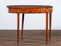 A Federal Inlaid Mahogany Demi-Lune Game Table