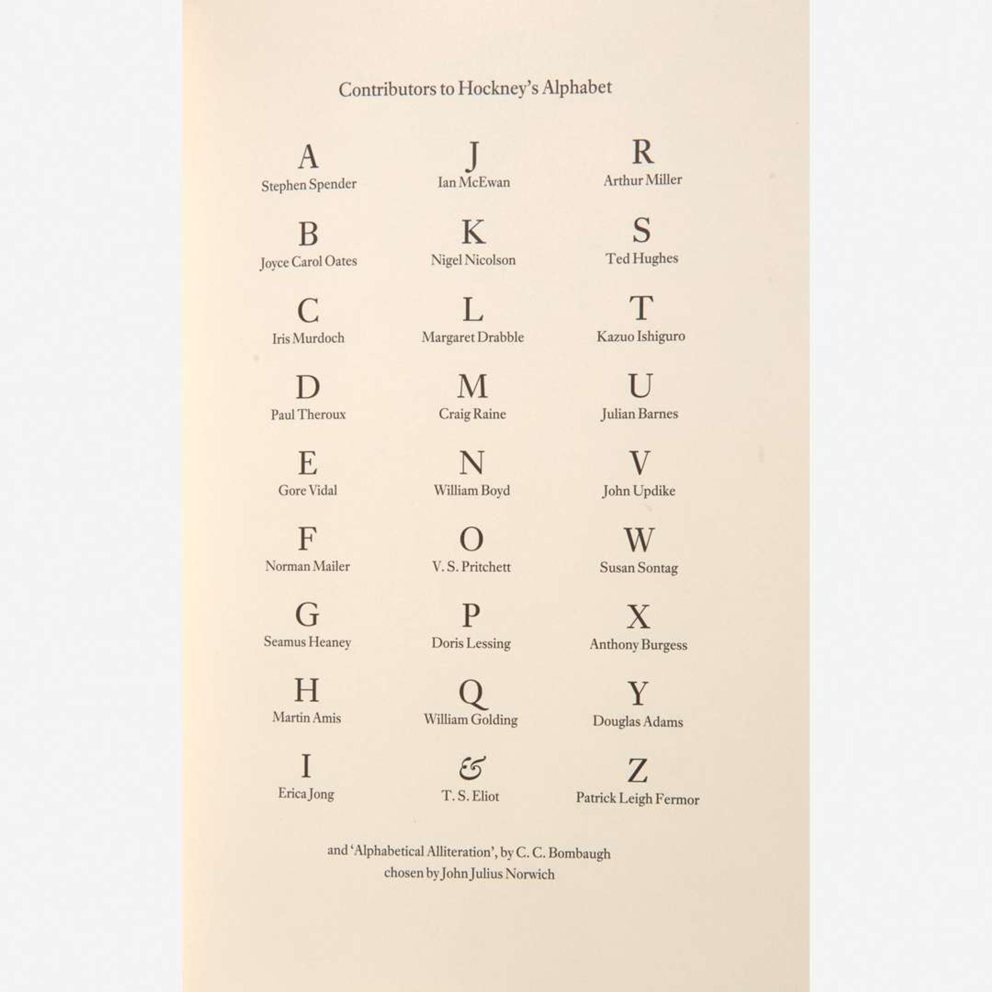 David Hockney (British, b. 1937) Hockney's Alphabet