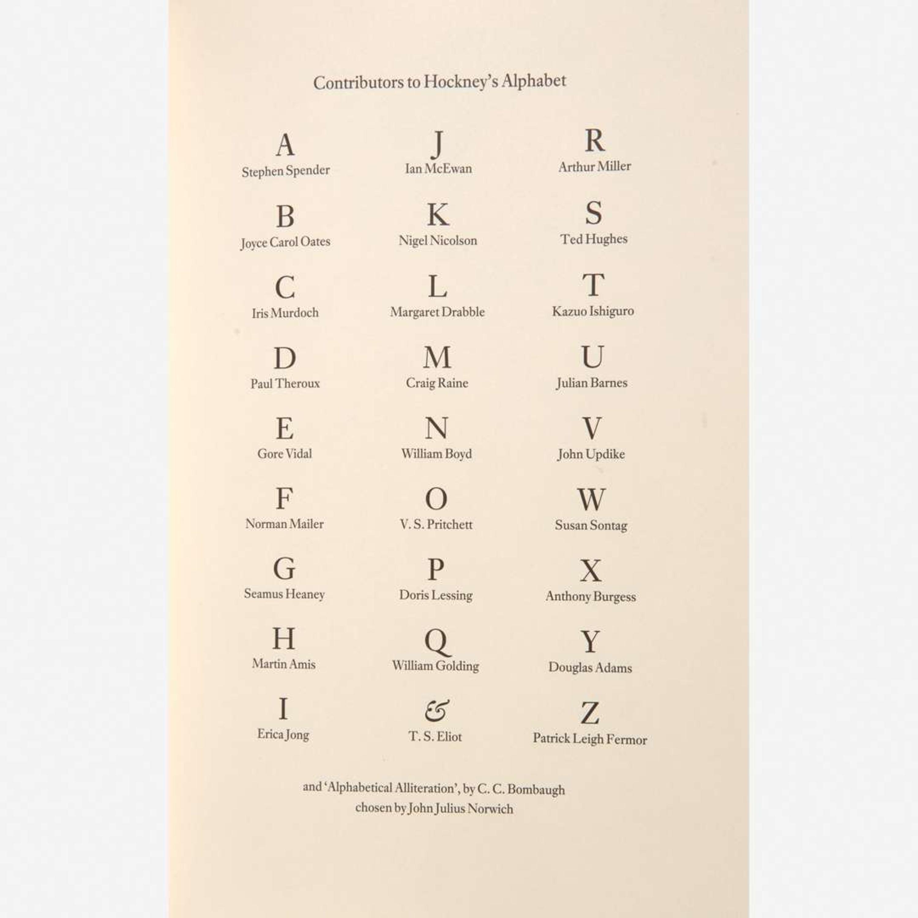 David Hockney (British, b. 1937) Hockney's Alphabet