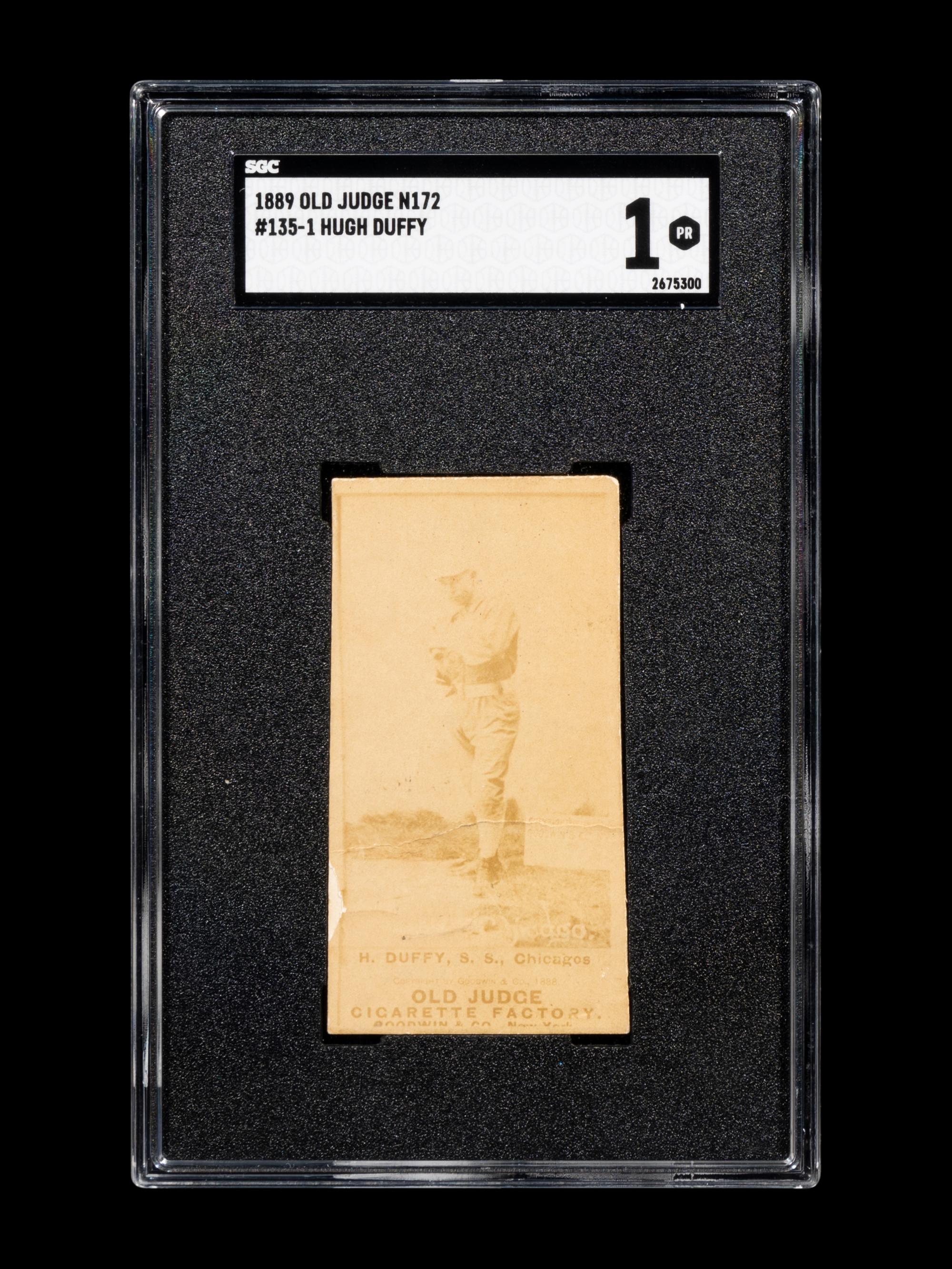 An 1889 Old Judge N172 Hugh Duffy Chicago Baseball Card (SGC 1)