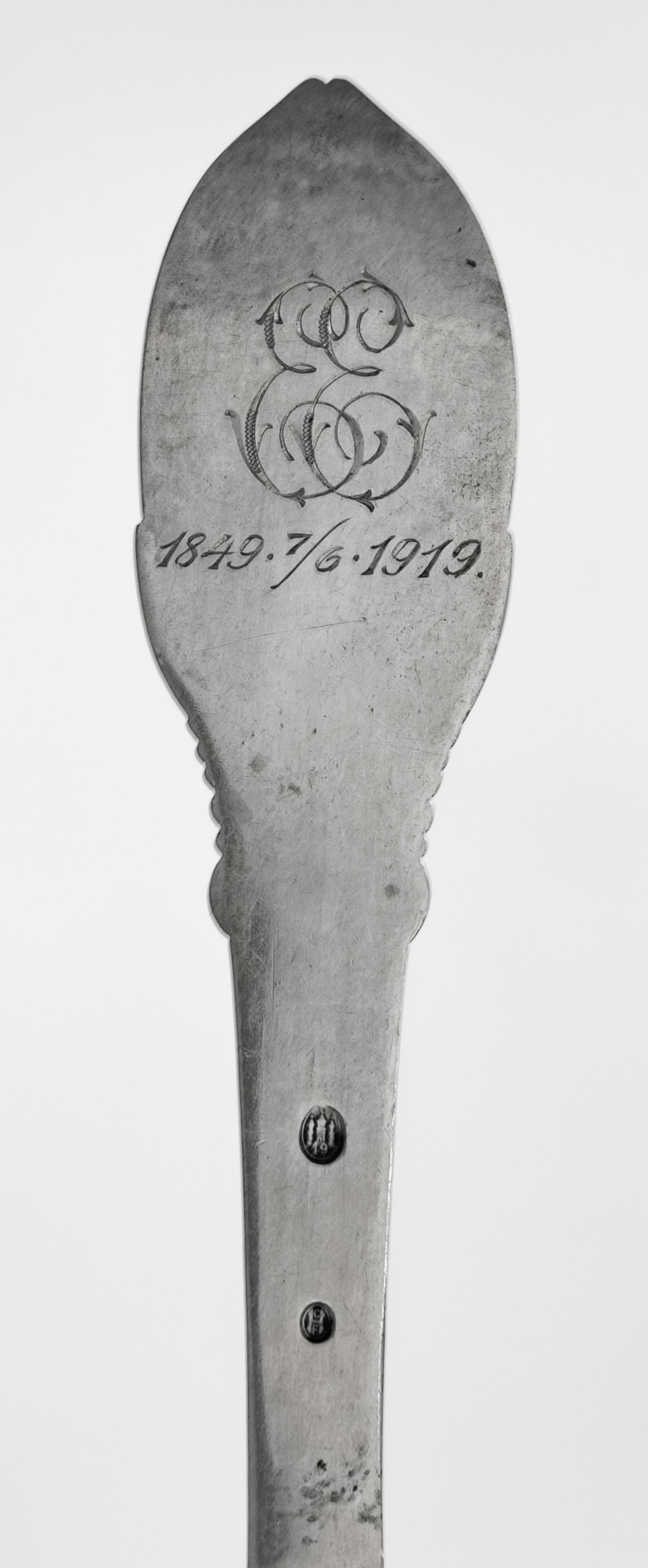 Five Danish Silver Flatware Articles