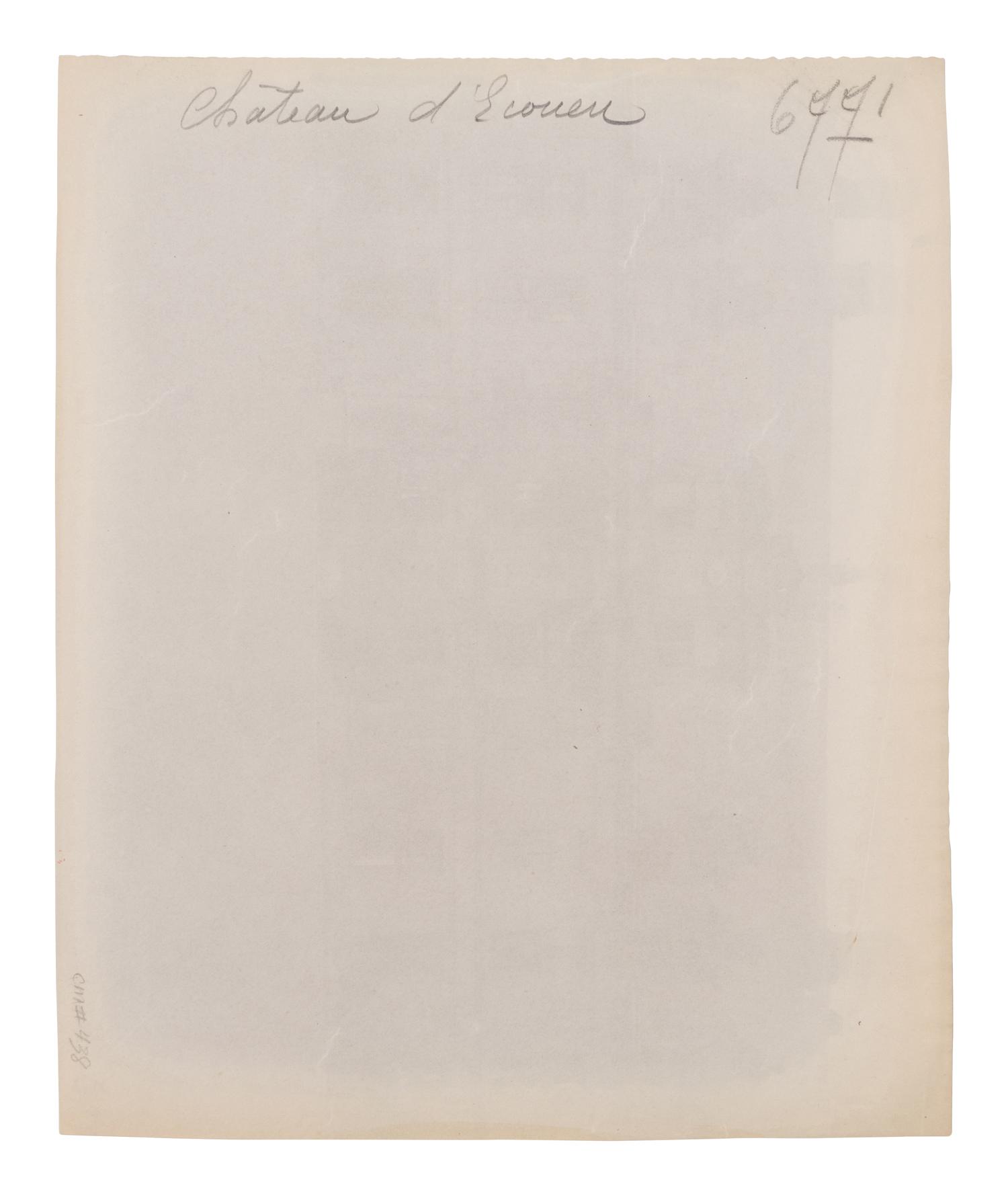 A group of three photographs (Compiègne–le Château , 1910; Château d'Écouen [6771] , 1911; Château d'Écouen [6772] , 1911)