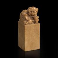 A Chinese carved soapstone seal, the seal carving attributed to Wu Zi 太狮少保寿山石印 或吴咨刻