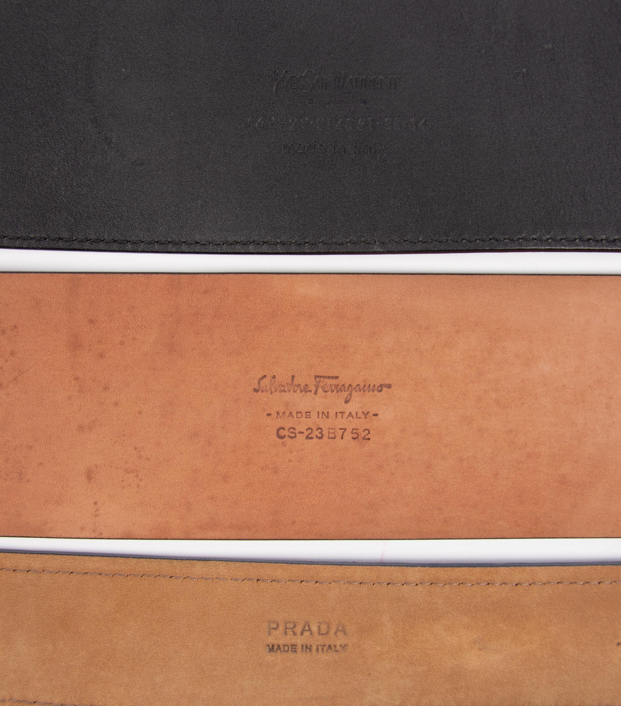 Three Designer Belts