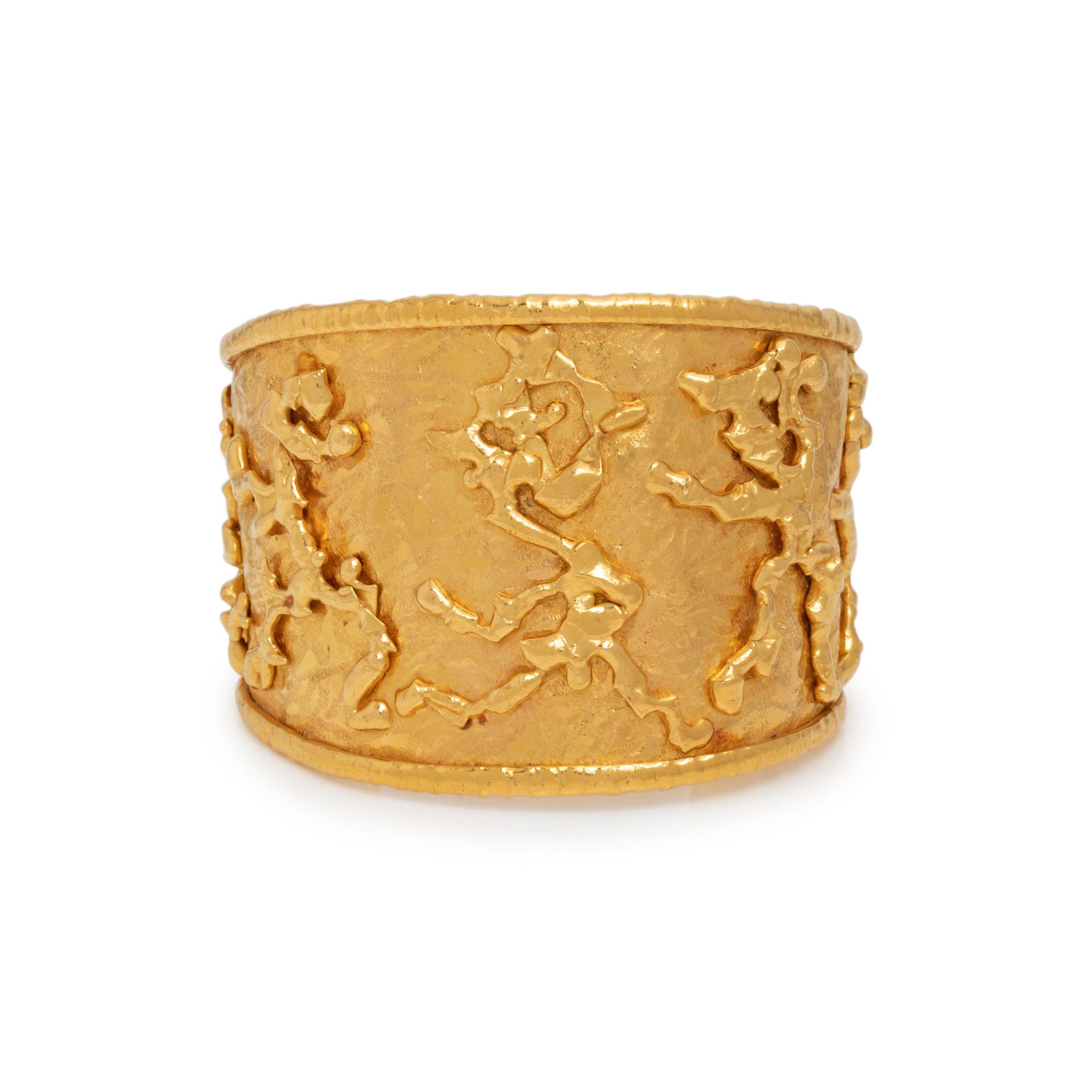 JEAN MAHIE, HIGH KARAT YELLOW GOLD CUFF BRACELET