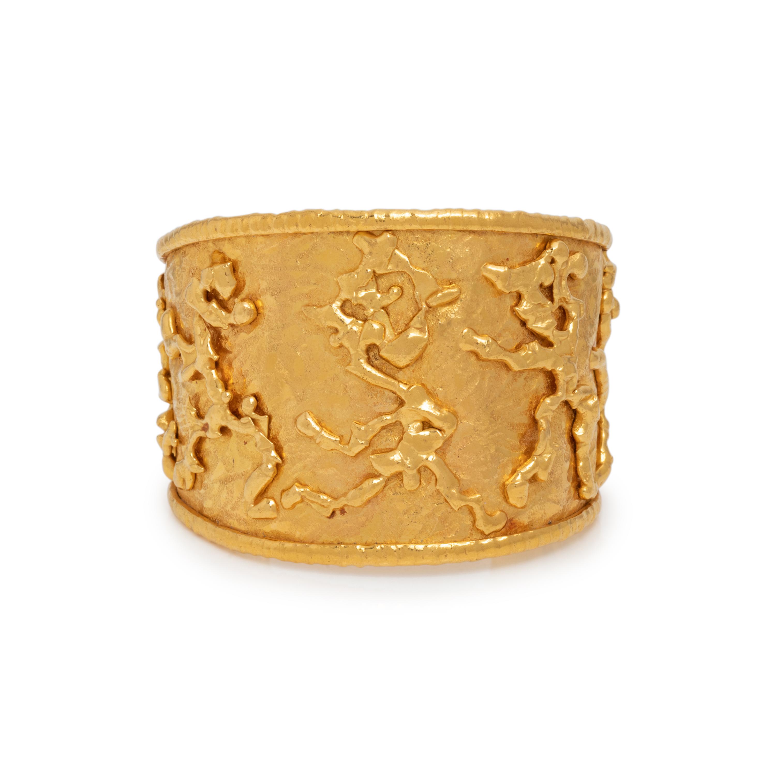JEAN MAHIE, HIGH KARAT YELLOW GOLD CUFF BRACELET