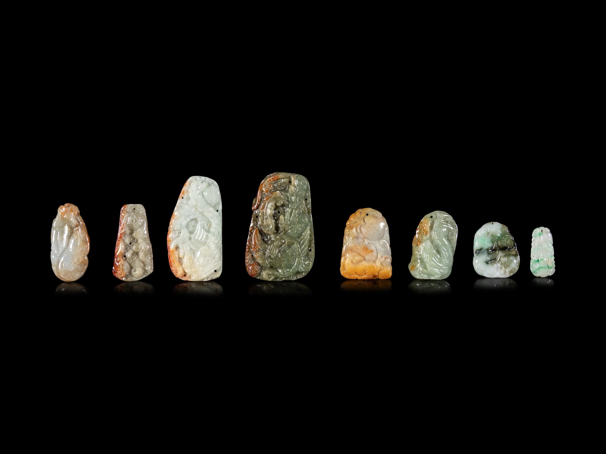 Twenty Chinese Jadeite Pendants