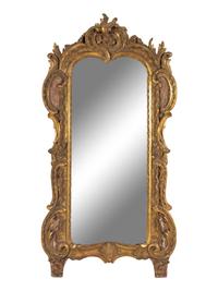 A Louis XV Carved Giltwood Mirror