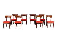 A Set of Eight George IV Mahogany Dining Chairs