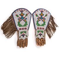 Blackfeet Beaded Hide Gauntlets