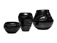 Carved Blackware Pottery