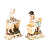 A Pair of Jacob Petit Porcelain Figures