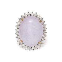 HONORA, LAVENDER JADE AND DIAMOND RING