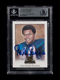 A 2002 Donruss Gridiron Kings National Promos Gale Sayers Signed Autograph Football Card No. N7 (Beckett Authentication Services BAS Certified),