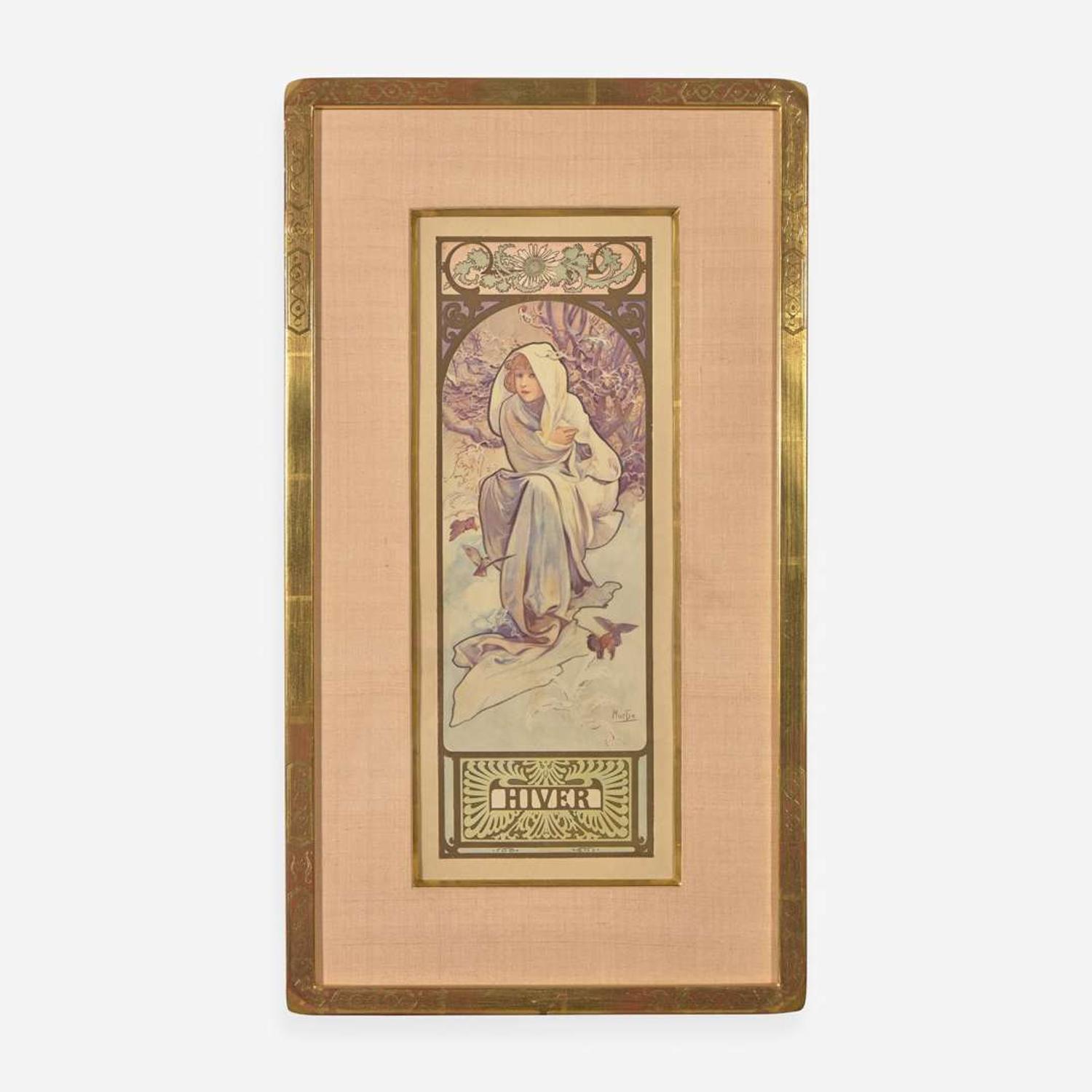 Alphonse Mucha (Czech, 1860–1939) Automne; together with Hiver from 'Les Saisons' (A Pair)