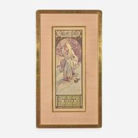 Alphonse Mucha (Czech, 1860–1939) Automne; together with Hiver from 'Les Saisons' (A Pair)