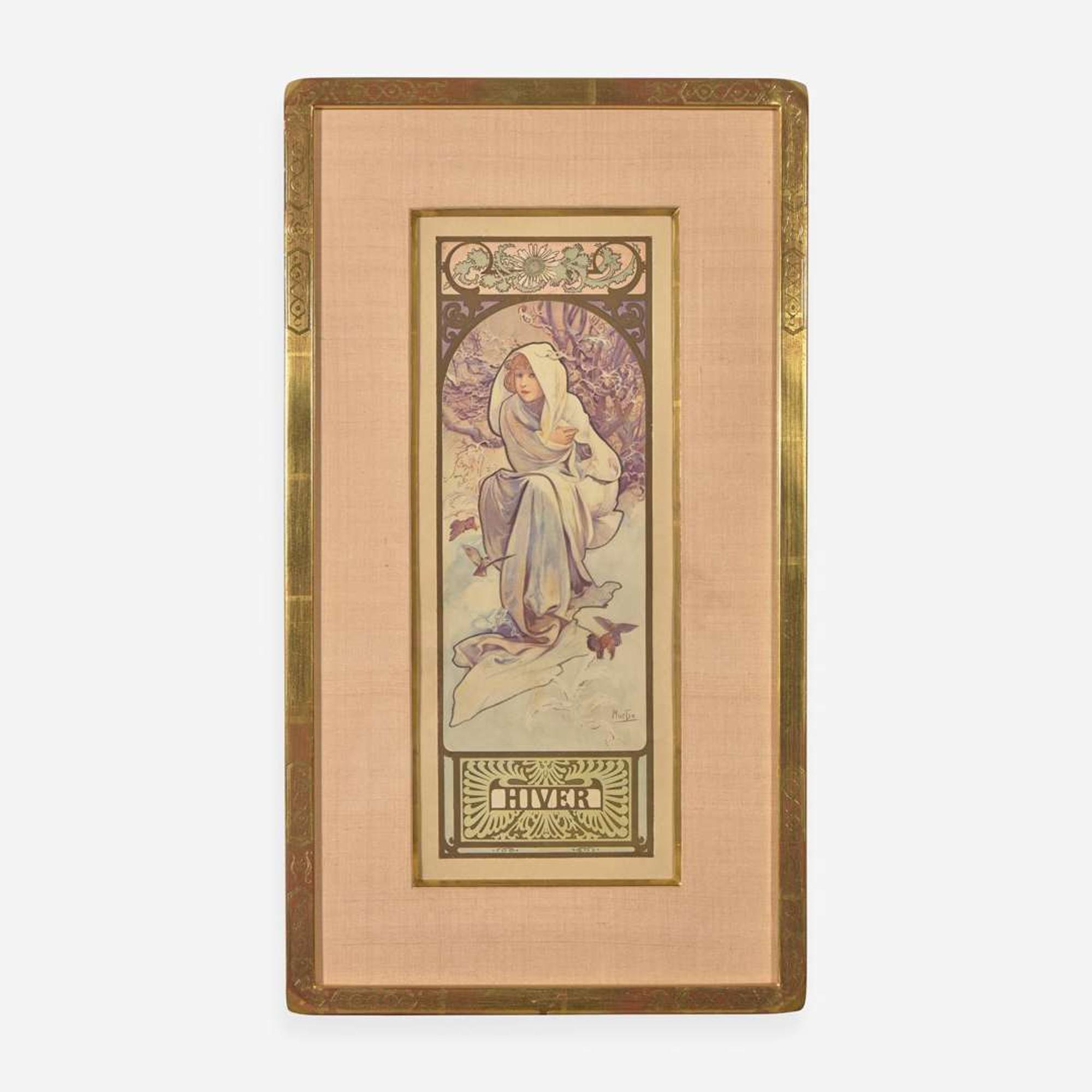 Alphonse Mucha (Czech, 1860–1939) Automne; together with Hiver from 'Les Saisons' (A Pair)