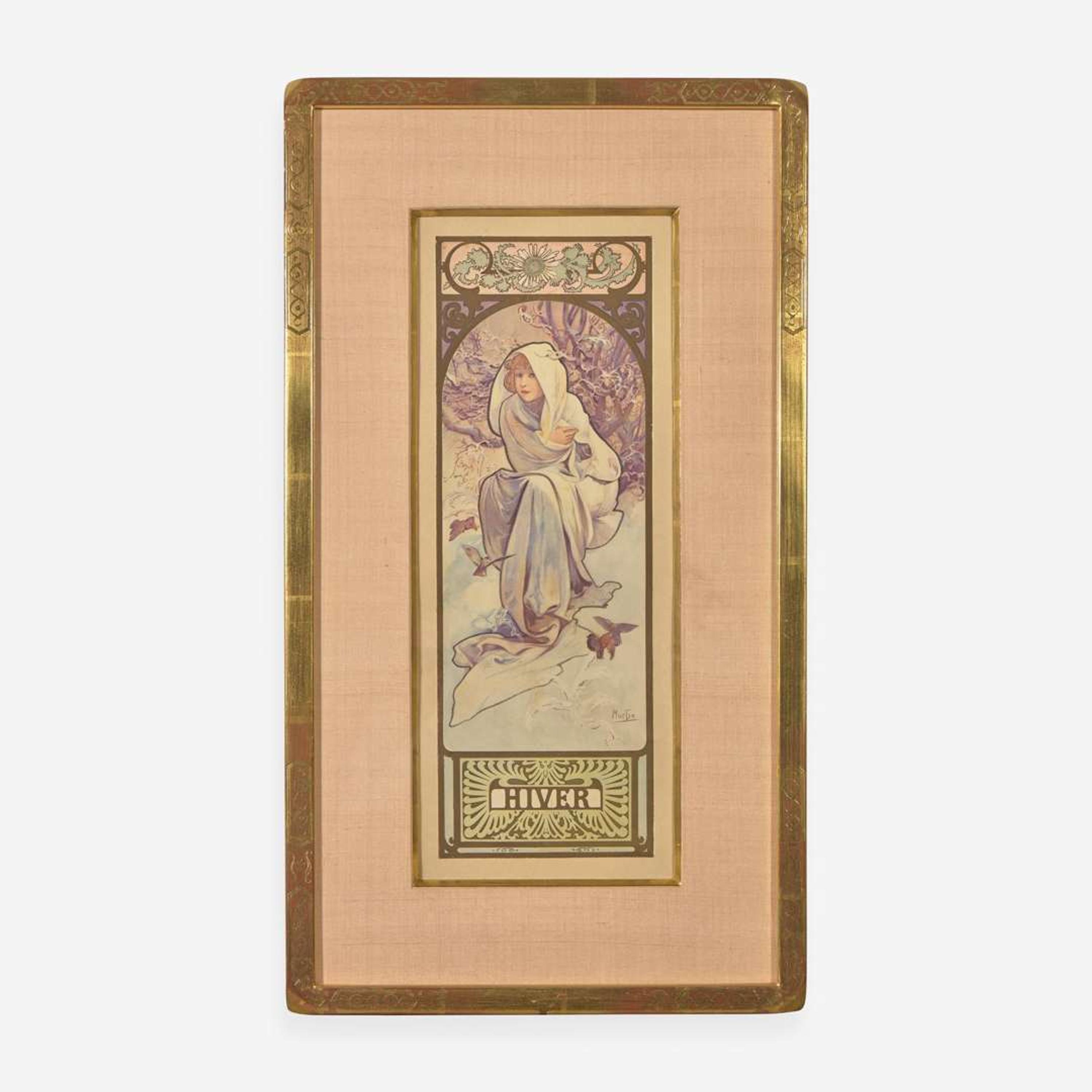 Alphonse Mucha (Czech, 1860–1939) Automne; together with Hiver from 'Les Saisons' (A Pair)