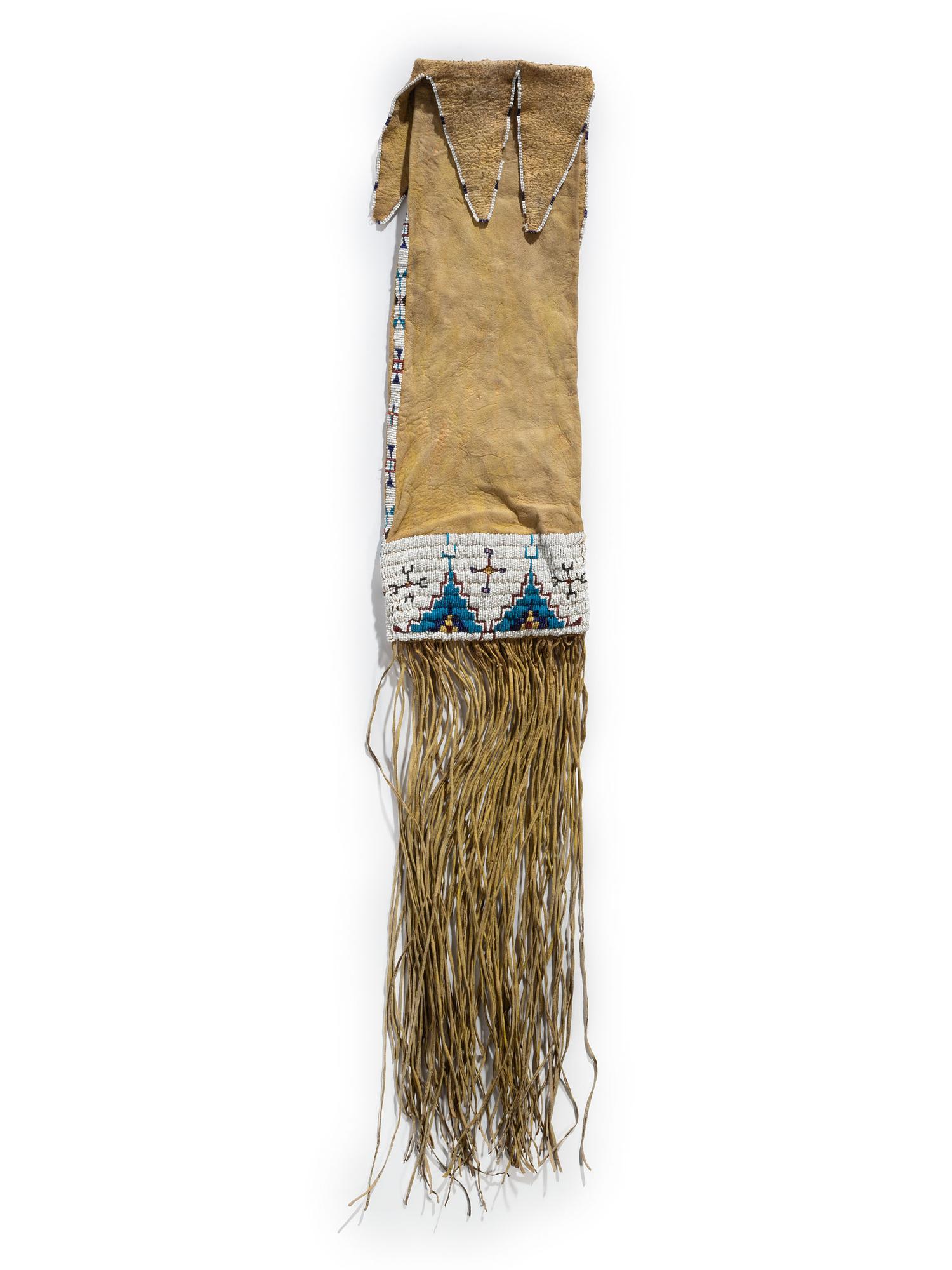 Kiowa / Comanche Beaded Hide Tobacco Bag