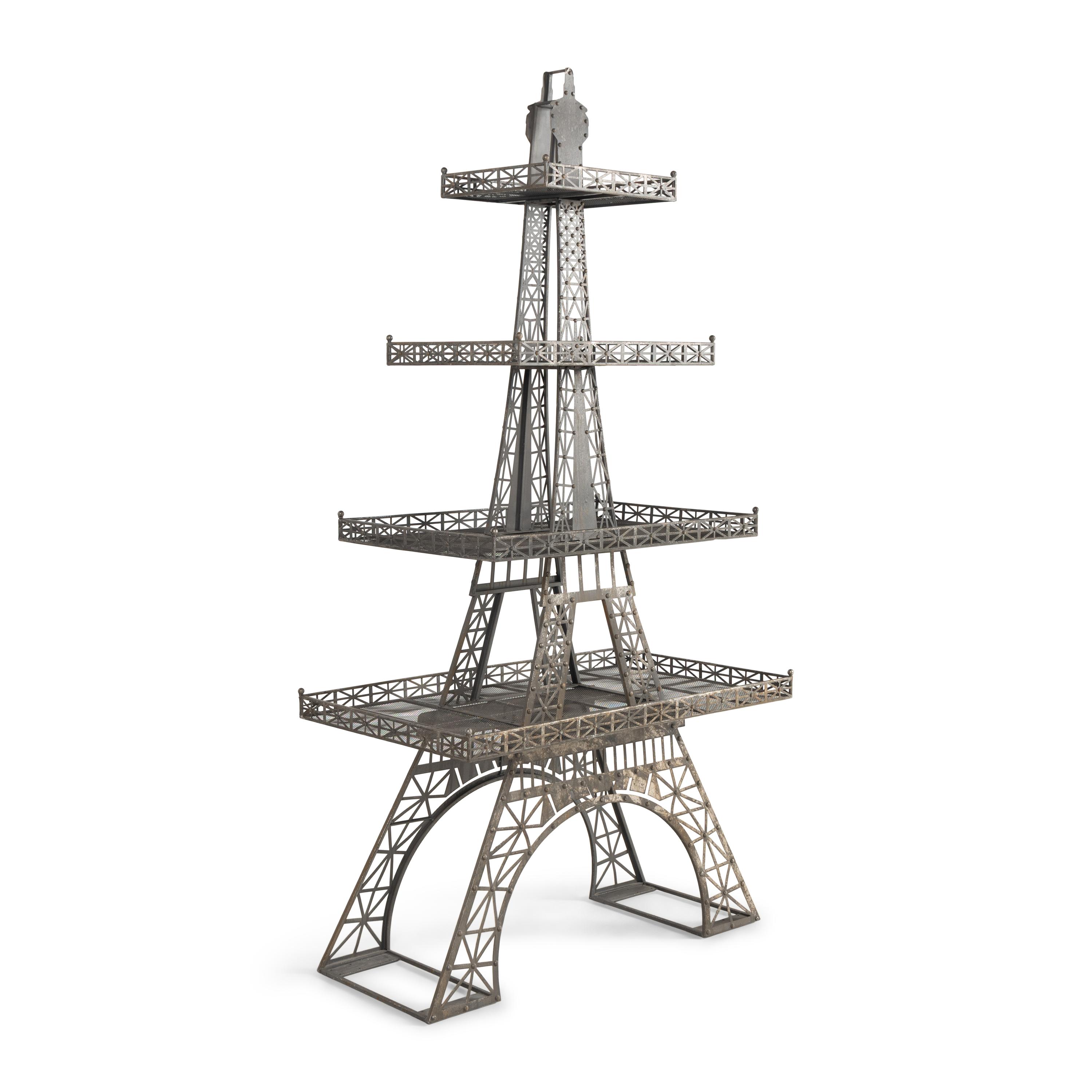 A Cast Metal Eiffel Tower Four-Tier Etagere