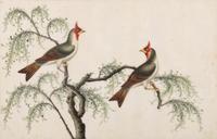 A Set of Twelve Chinese Export Watercolor and Pith Paintings