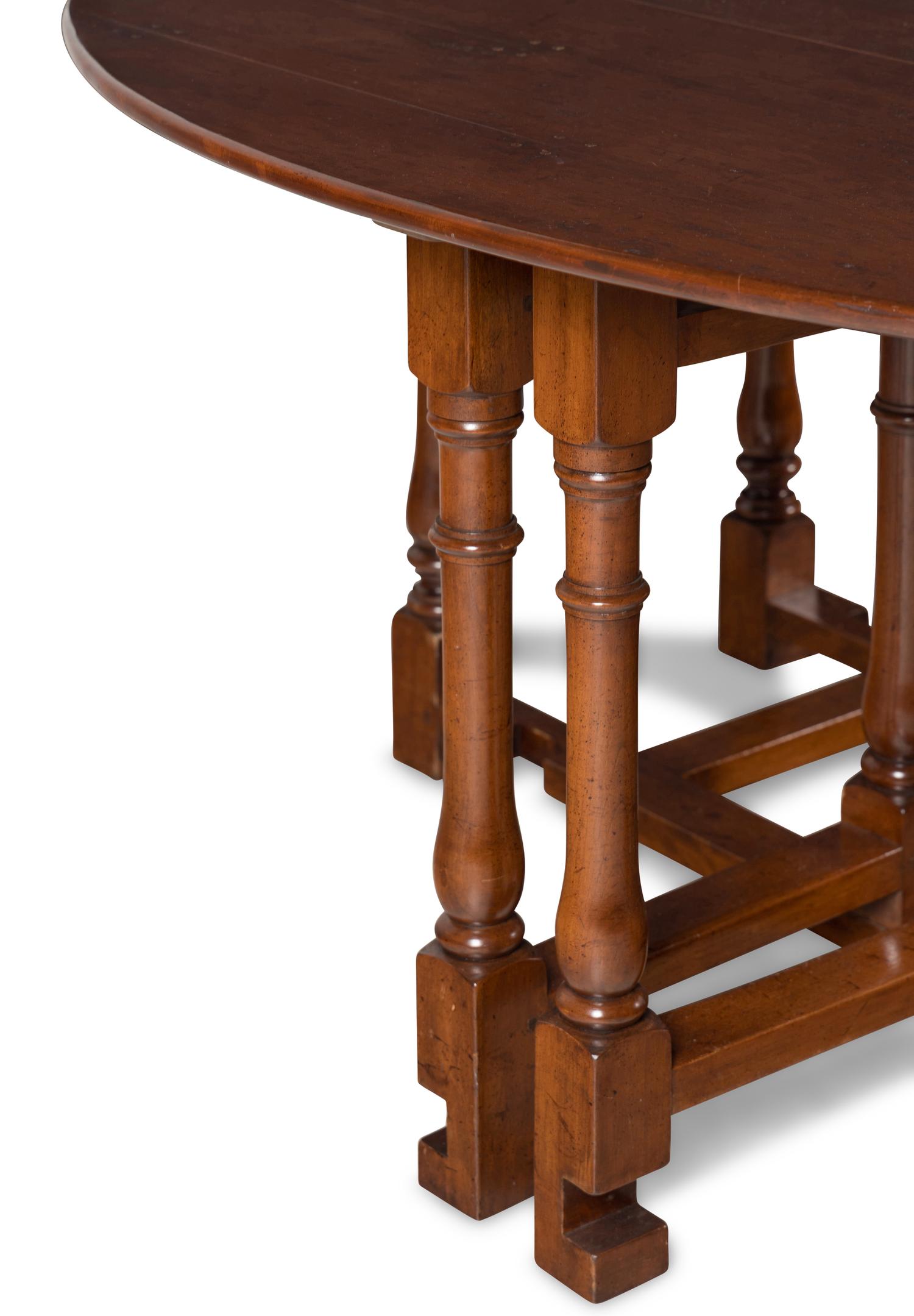 A William and Mary Style Walnut Drop-Leaf Table