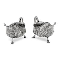 A Pair of Irish George III Silver Sauce Boats
