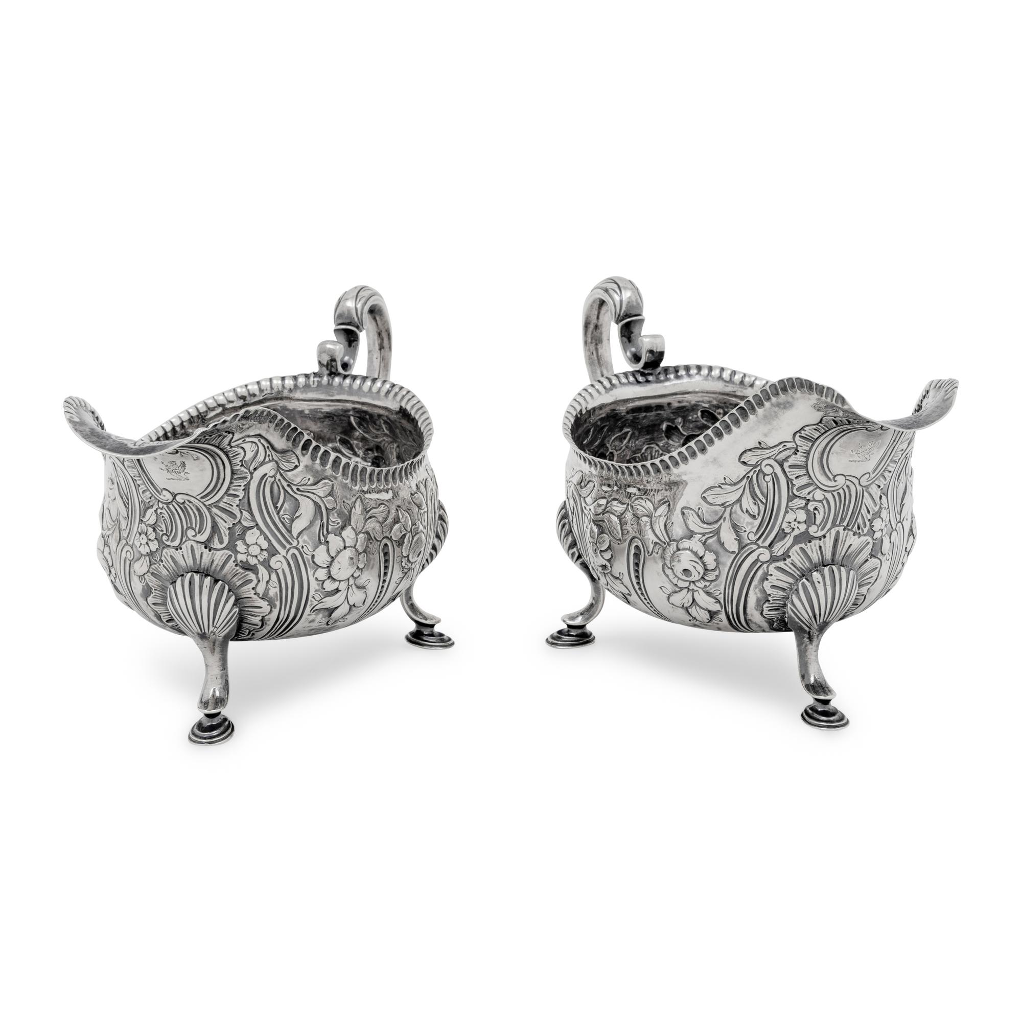 A Pair of Irish George III Silver Sauce Boats