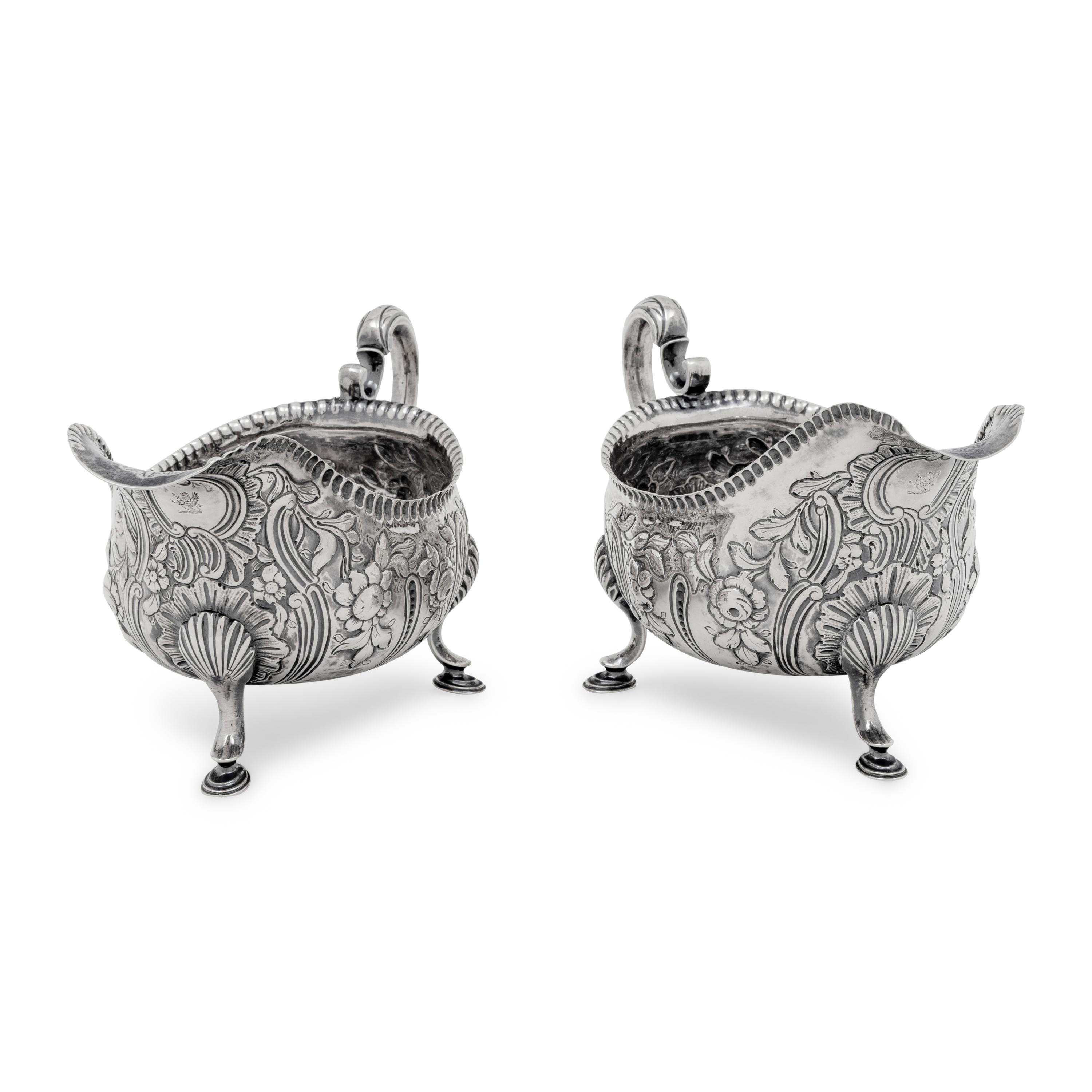 A Pair of Irish George III Silver Sauce Boats
